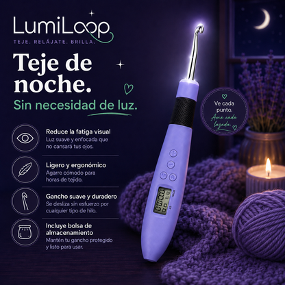 LumiLoop™ Ganchillo luminoso